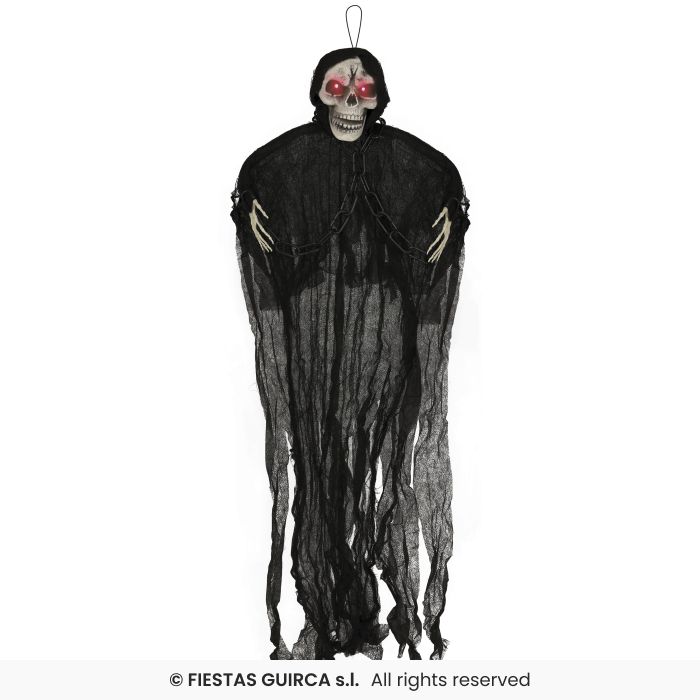 Hanging Skeleton Chains 90cm with Light-up Eyes
