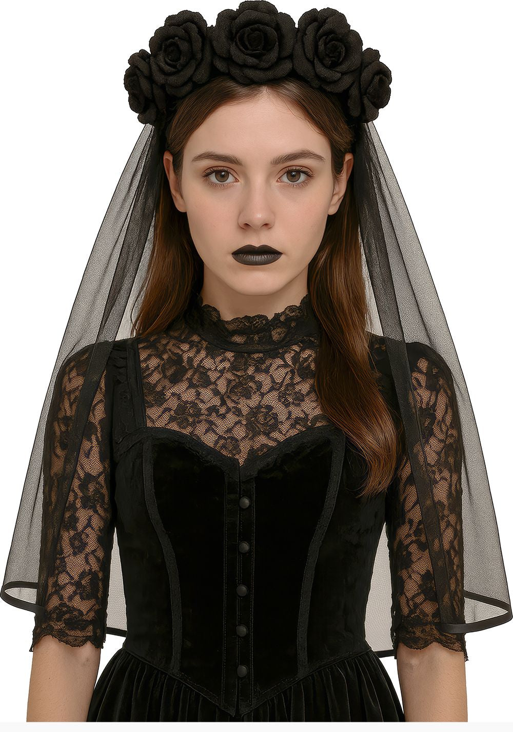 Black Veil Headband