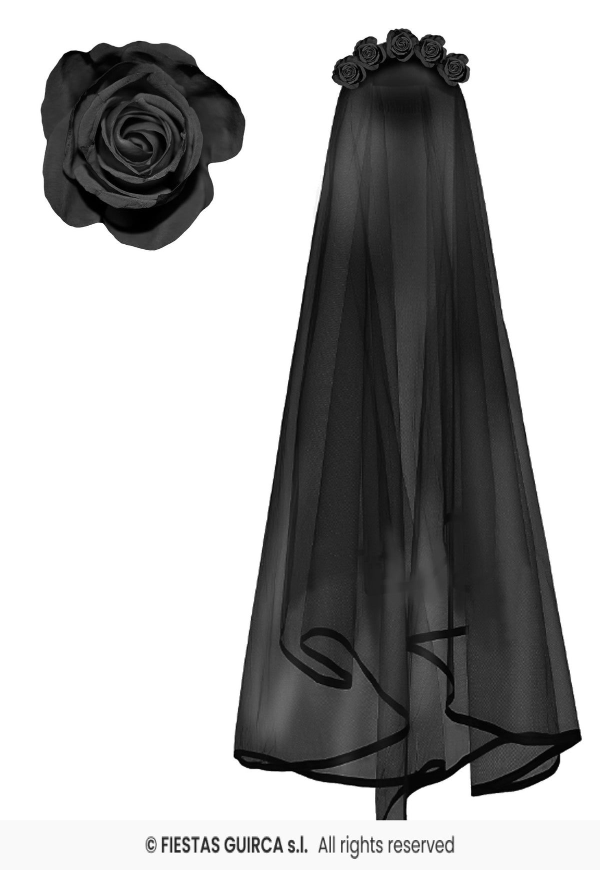Black Veil Headband