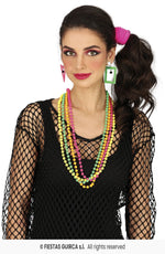 Neon 80s Necklaces / Beads 4pk