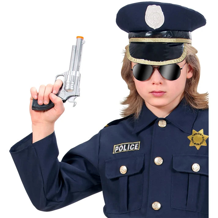 Toy Gun 20CM Pistol Silver/Black