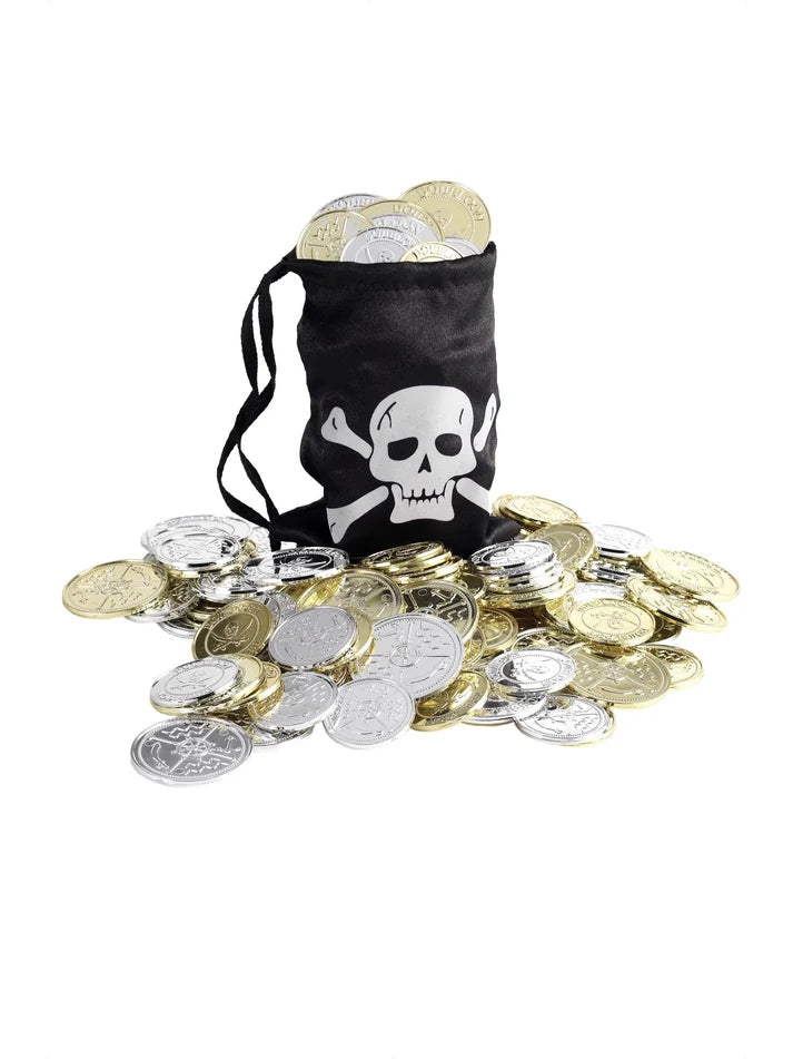 Pirate Coin Bag with Coins