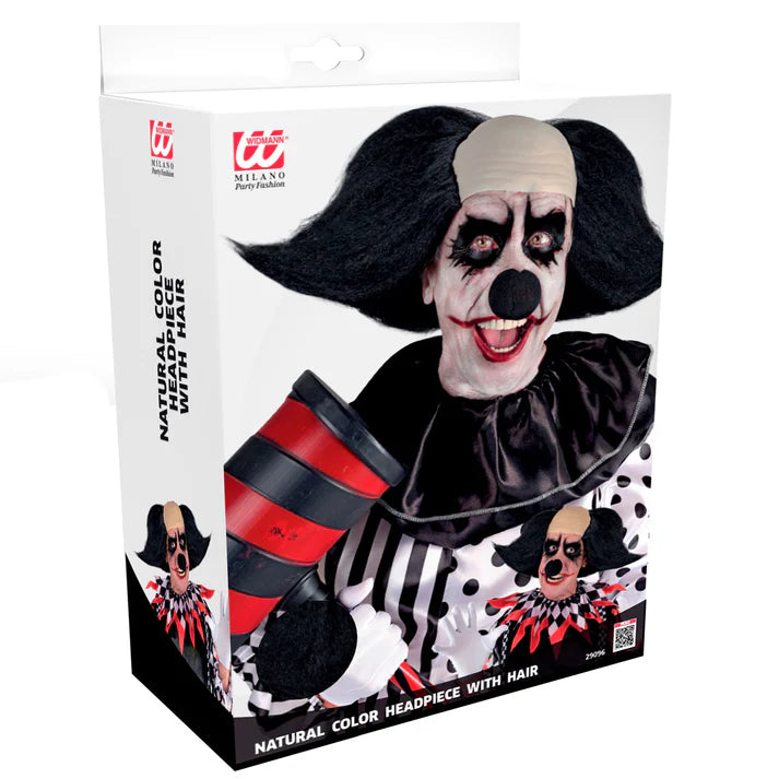 Halloween Sinister Clown Headpiece With Hair