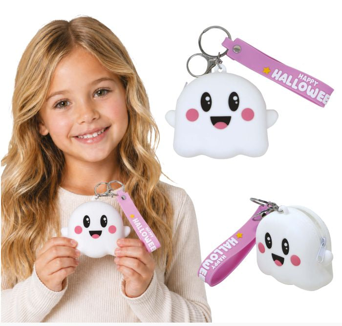 Cute Squishy Ghost Purse with Keychain