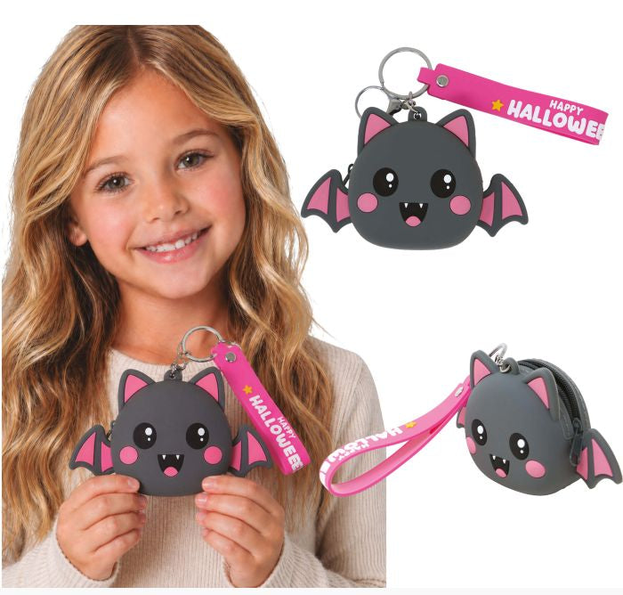 Cute Squishy Bat Purse with Keychain