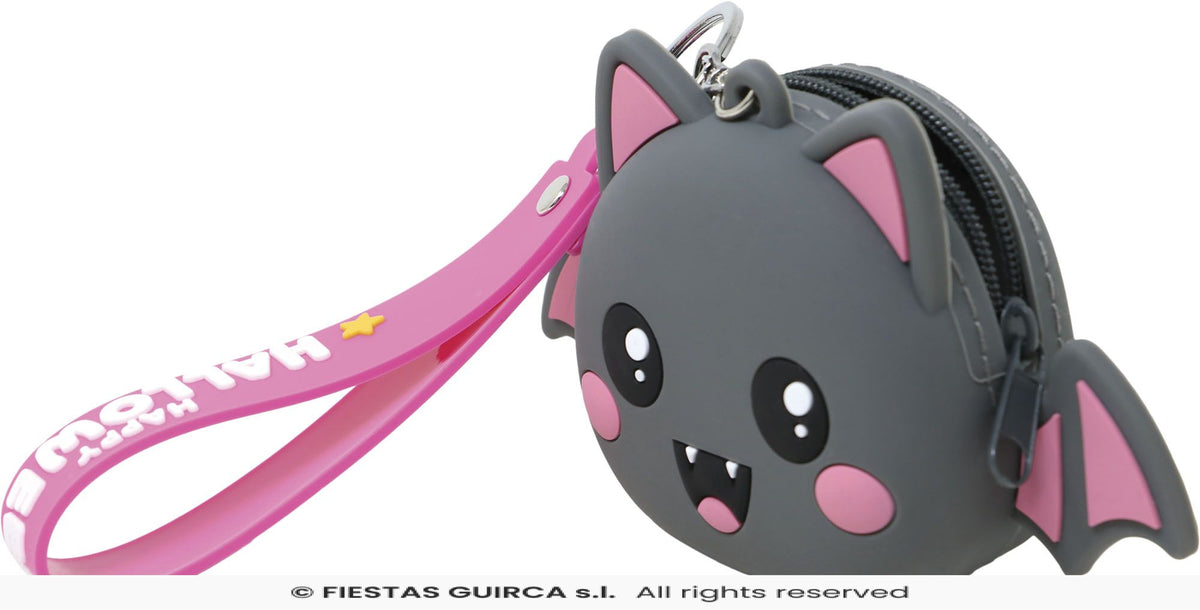 Cute Squishy Bat Purse with Keychain