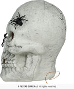 Large Skull with Spiders & Light - 35cm