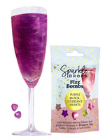 Sparkle Drops Fizz Bombs PURPLE Blackcurrant Hearts 20g