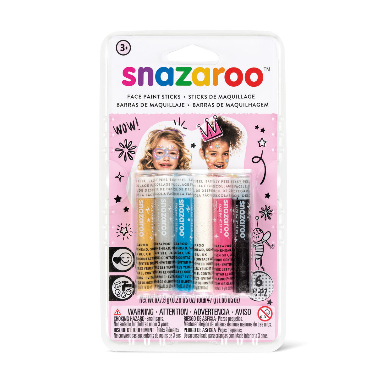 Snazaroo Fantasy Face Painting Sticks - 6 PC