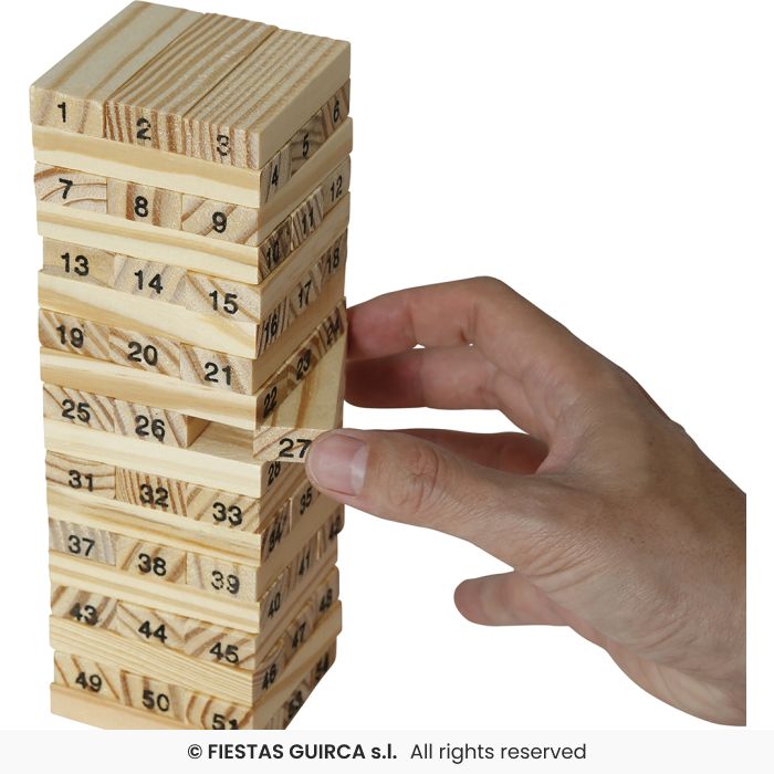 Adult Drinking Game Wooden Blocks & 4 Shot Glasses