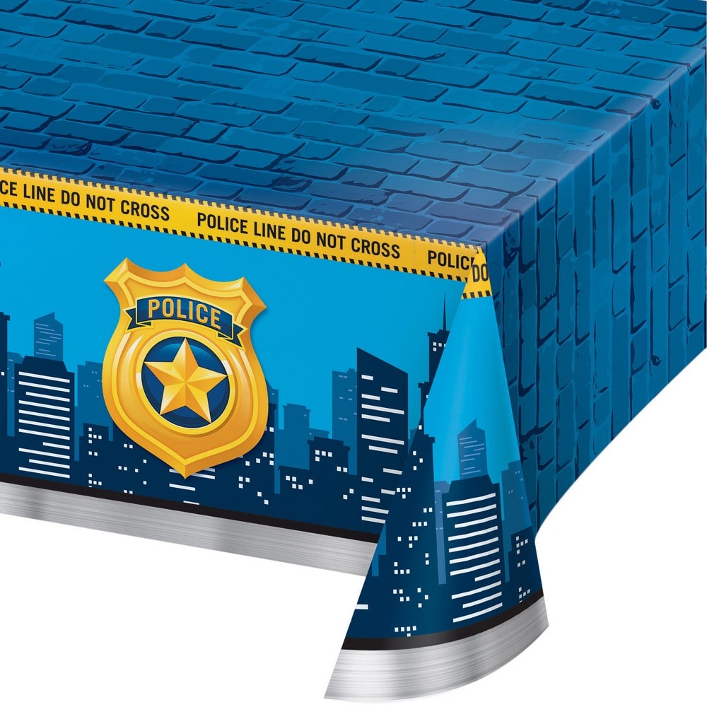 Police Party Plastic Table Cover - Each