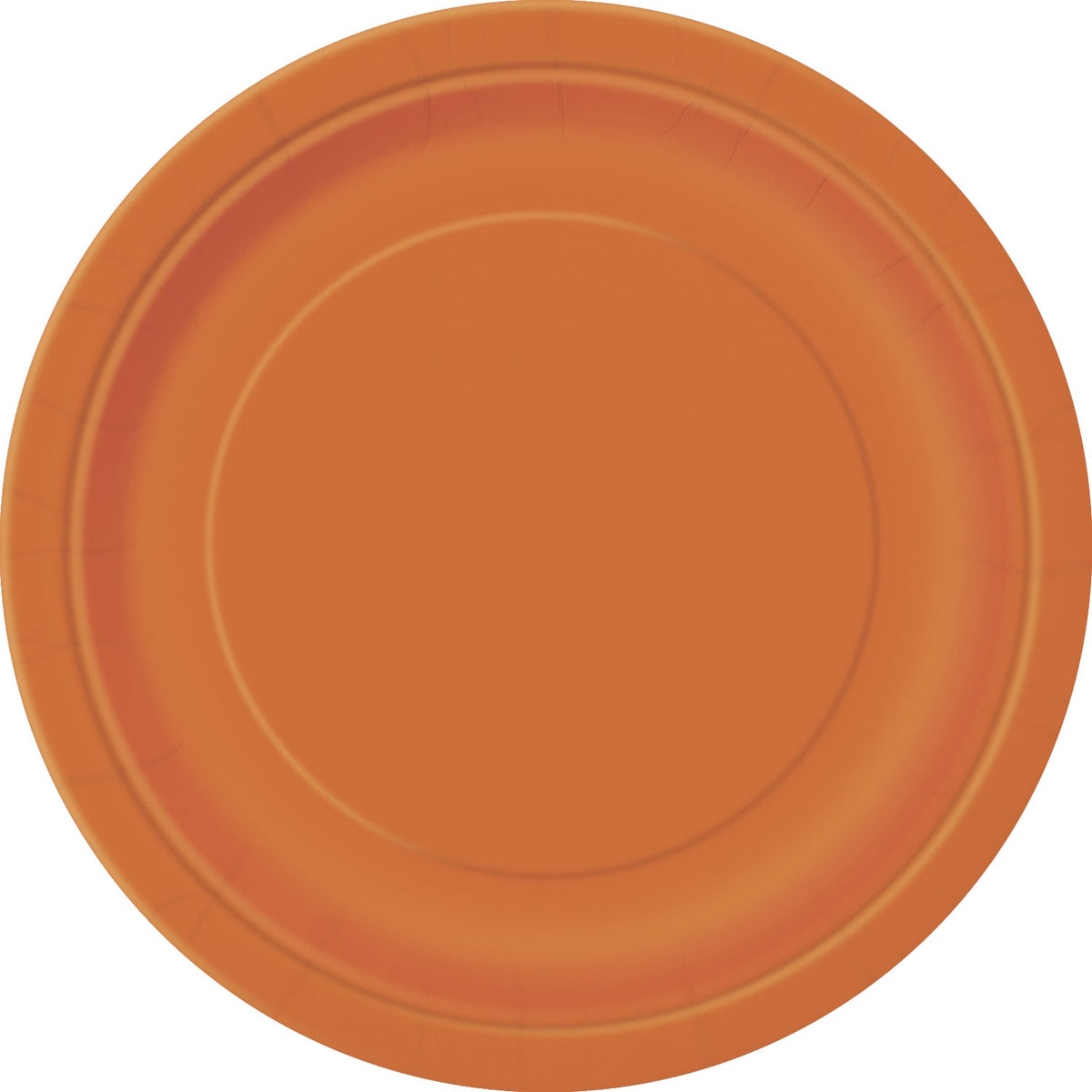 Pumpkin Orange Solid Round 9" Dinner Plates16ct