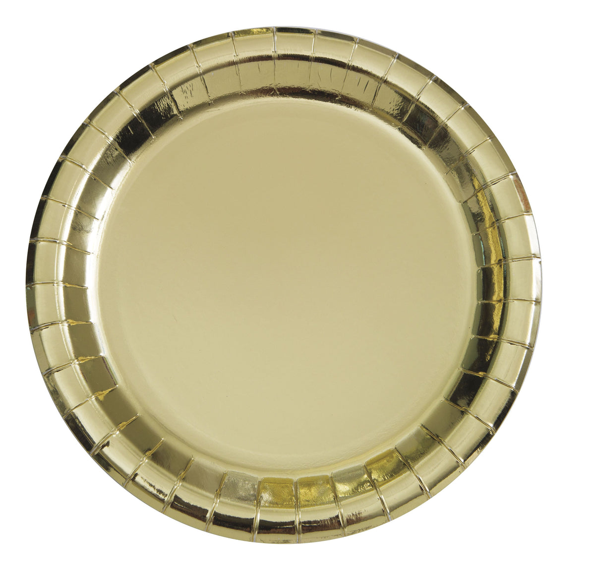 Gold Foil Round 9" Dinner Plates 8ct