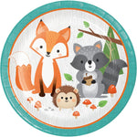 Woodland Animals Party Paper Plates - 8pk