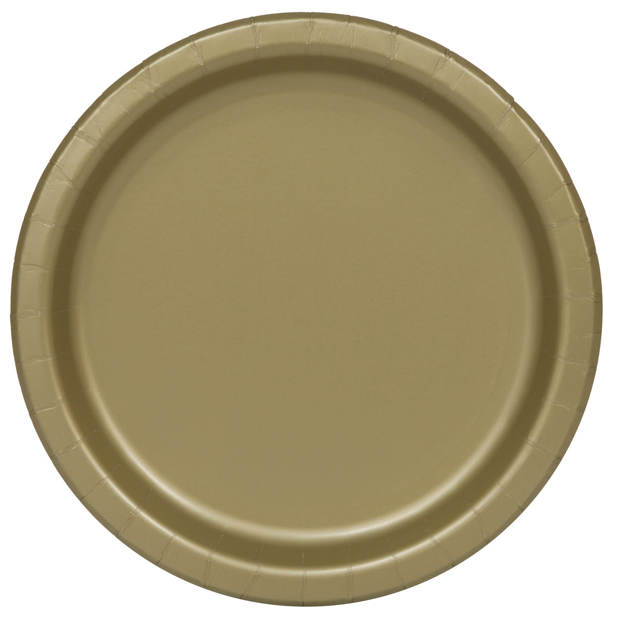 Gold Solid Round 9" Dinner Plates16ct