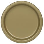 Gold Solid Round 9" Dinner Plates16ct