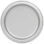 Silver Solid Round 9" Dinner Plates16ct