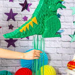 Green T-Rex Dinosaur Pull String Pinata