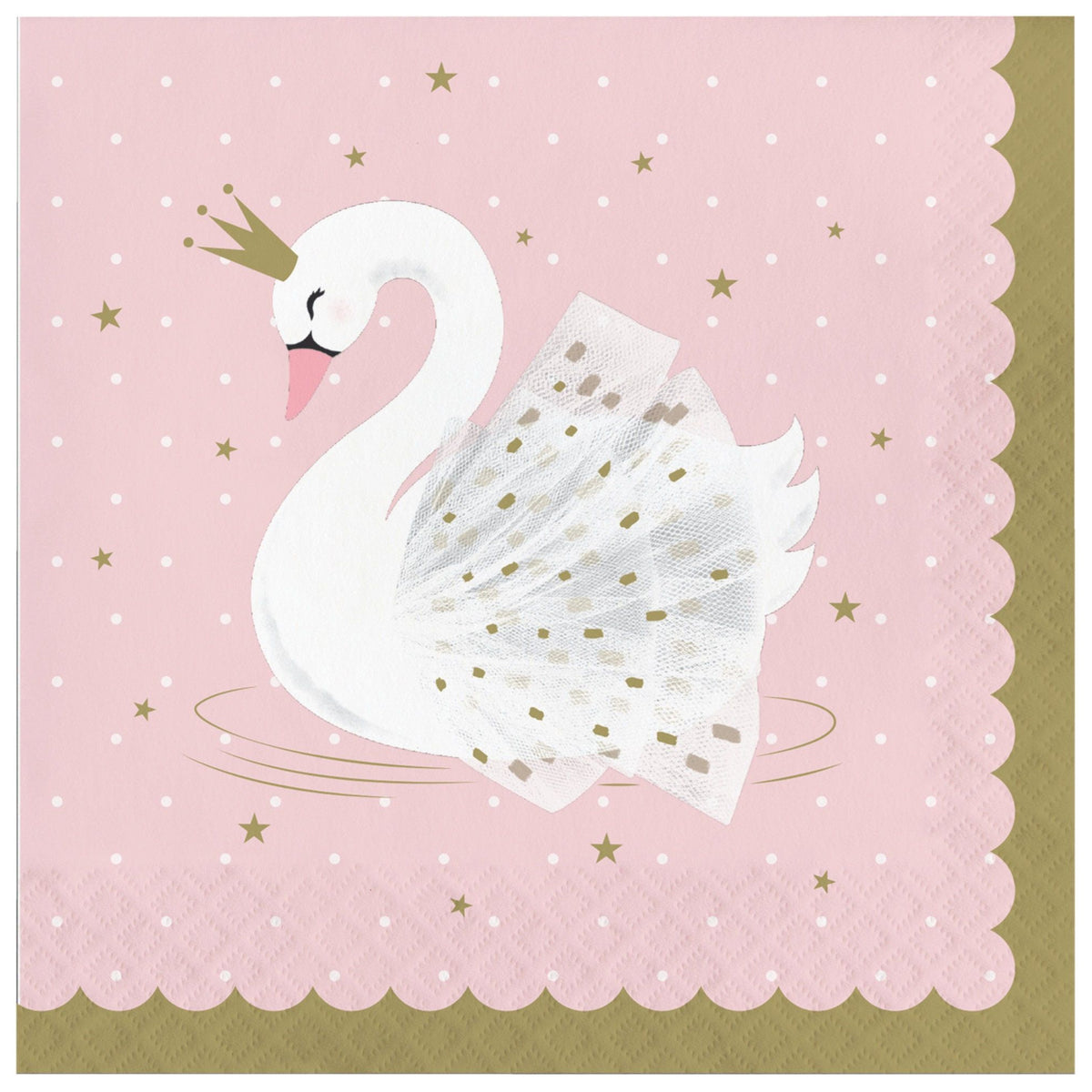 Stylish Swan Paper Party Napkins - 16pk