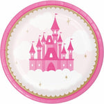 Little Princess Pink Paper Party Plates 7" - 8pk