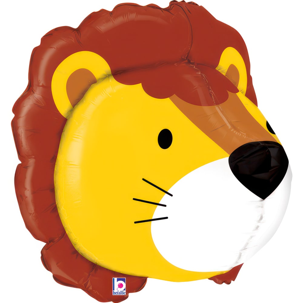 Multi-sided Curious Lion Foil Balloon - 76cm