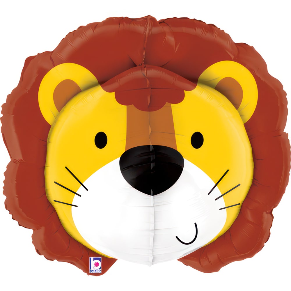 Multi-sided Curious Lion Foil Balloon - 76cm