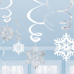 Snowflake Value Pack Swirl Decorations - 12