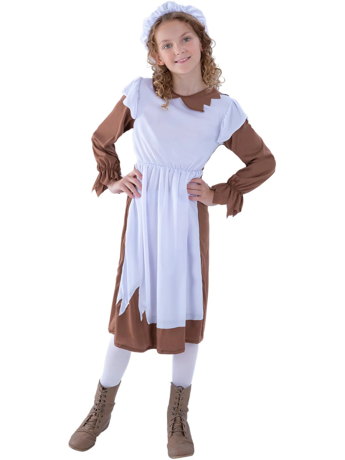 Victorian Poor Girl Costume - Brown