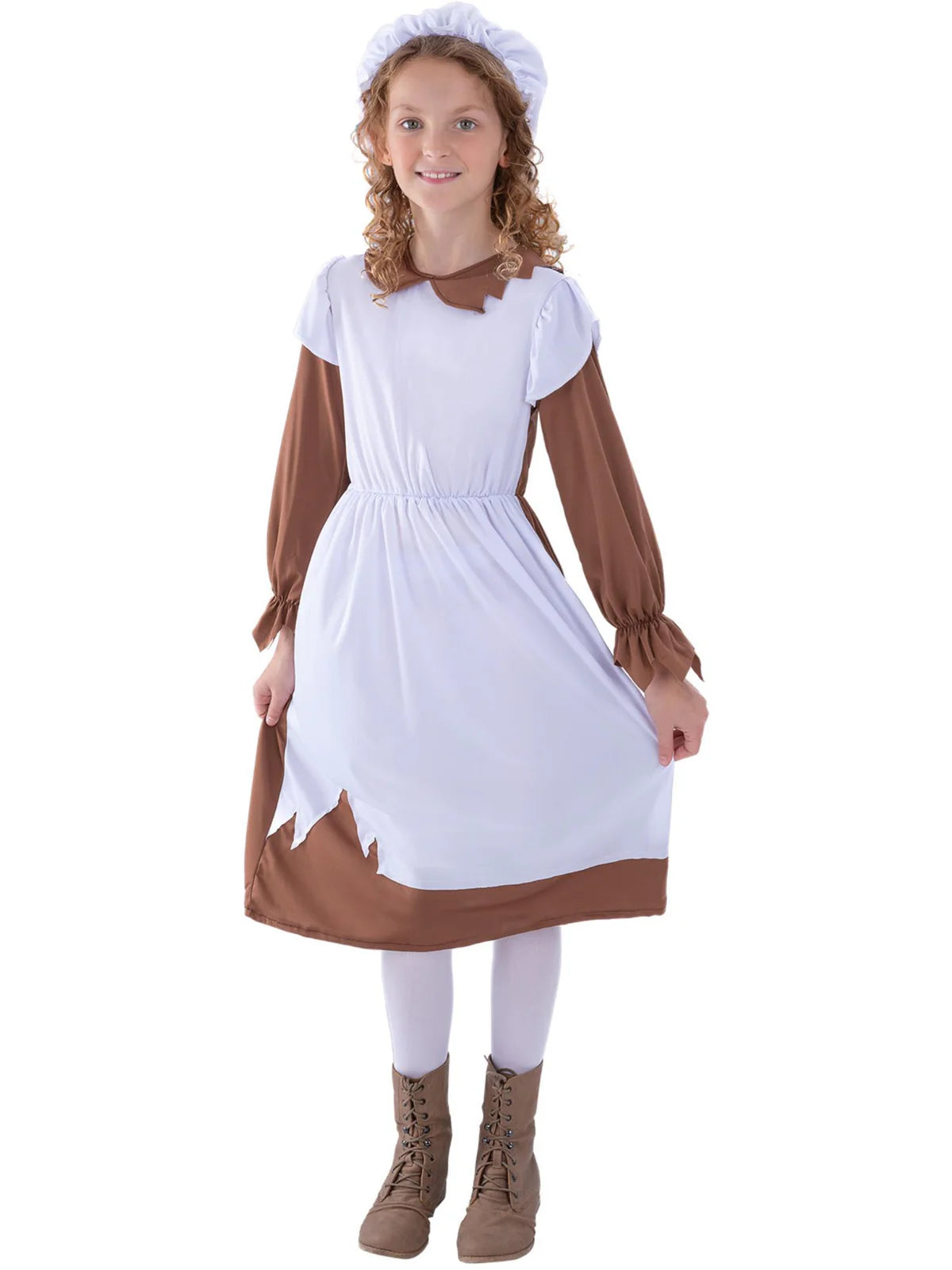 Victorian Poor Girl Costume - Brown