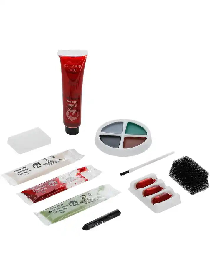 Smiffys Make-Up FX, Complete Zombie Facepaint Kit