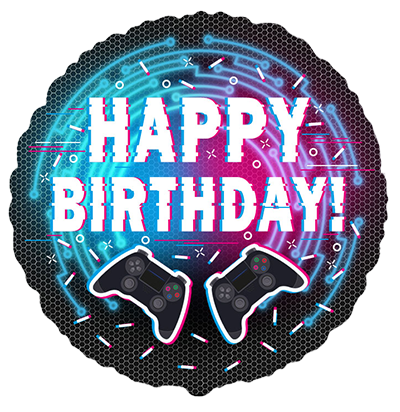 Happy Birthday Games Controller 18" Foil Balloon