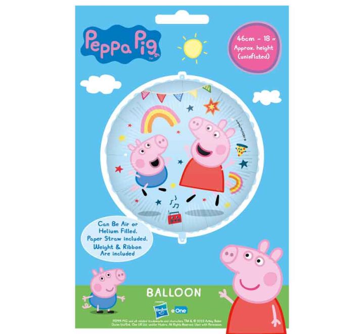 18in PEPPA PIG MESSY PLAY FOIL BALLOON