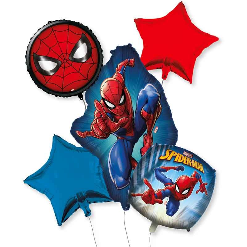 5PC SPIDERMAN FOIL BALLOON BOUQUET