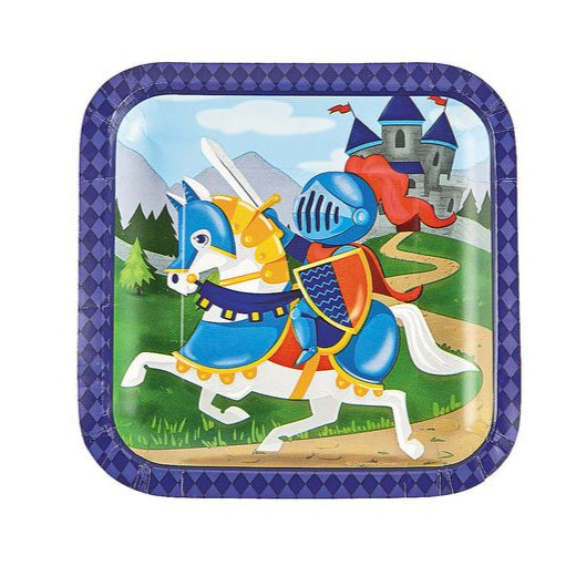 Medieval Prince Knight & Dragon Party Paper Plates - 8pk