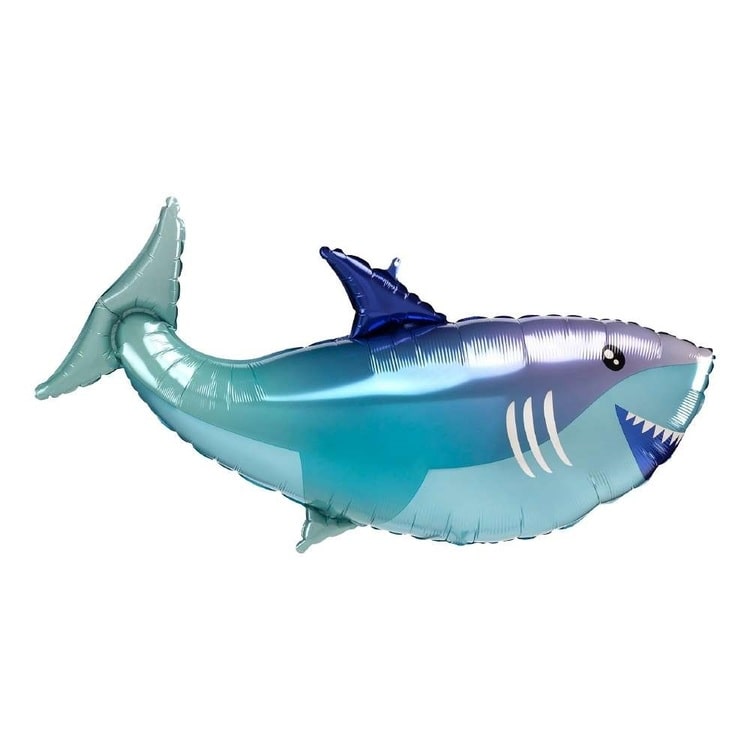 Blue Shark Supershape Foil Balloon