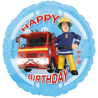 18" Fireman Sam Happy Birthday Foil Balloon