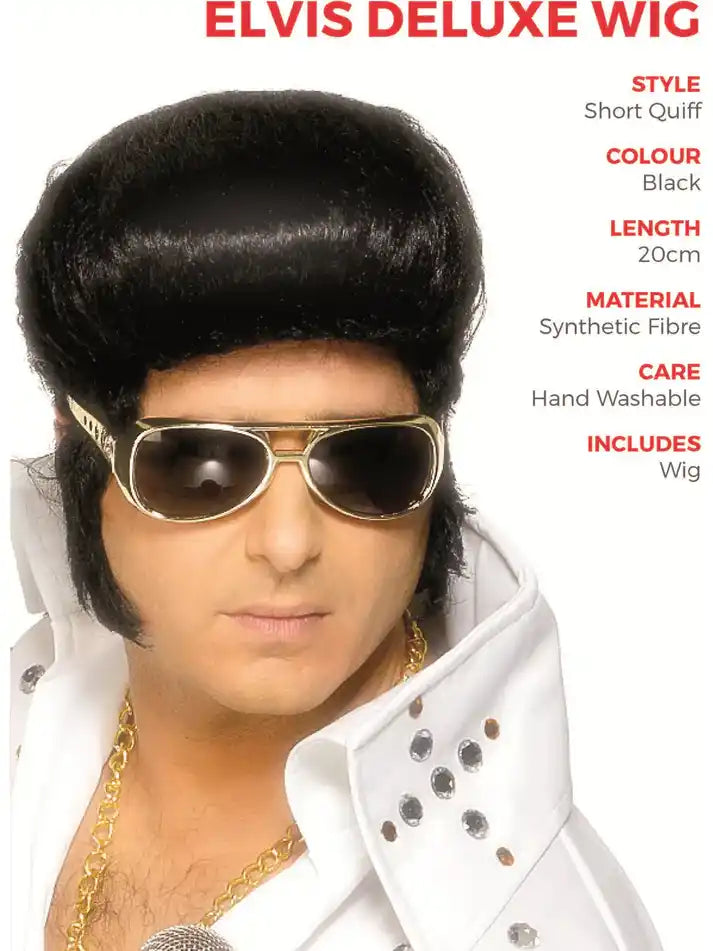 Elvis Deluxe Wig, Black