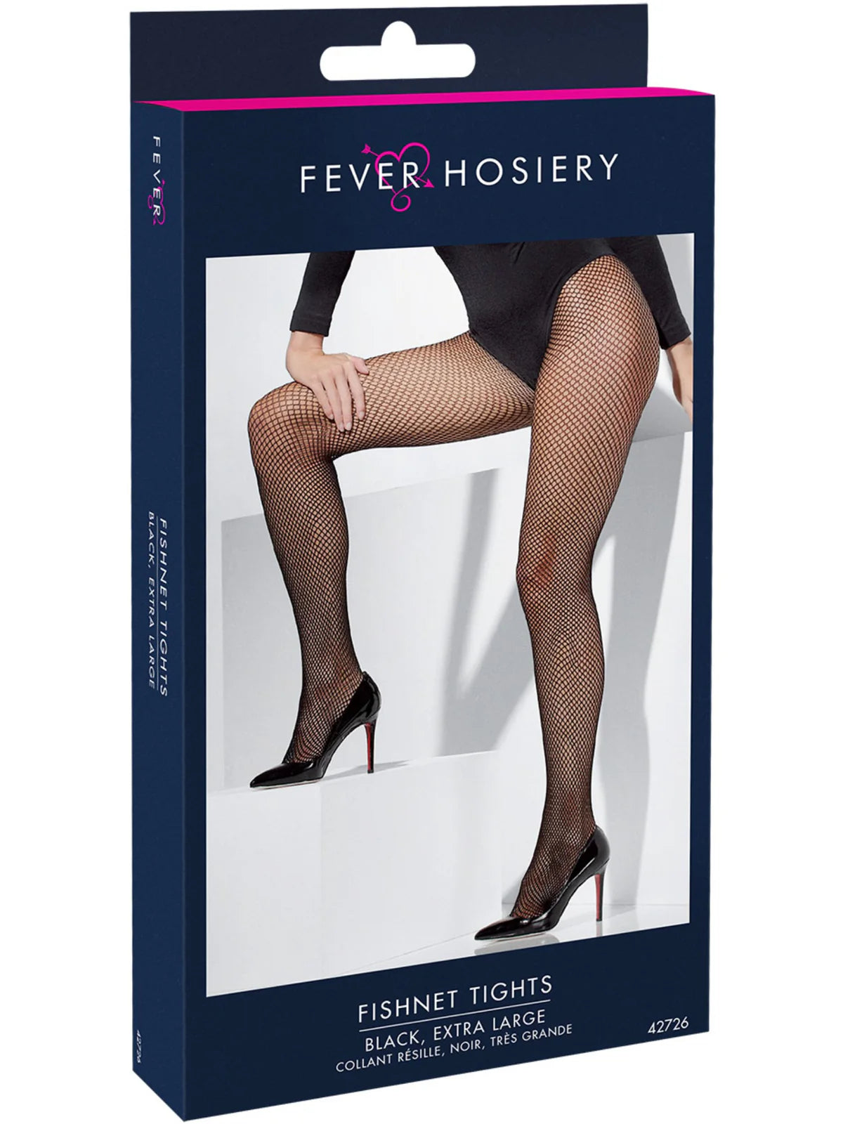 Fishnet Tights, Black, Extra Large