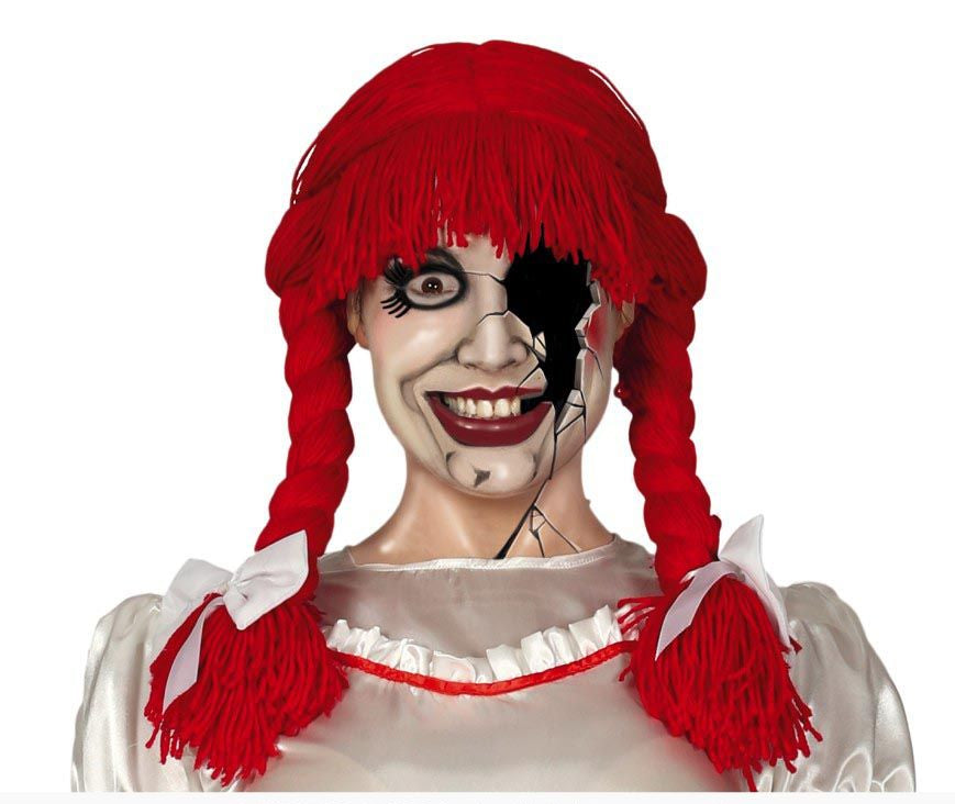 Red Wool Rag Doll Wig