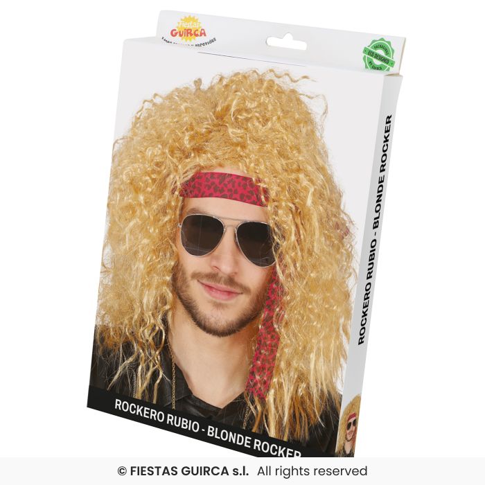 90's Long Blonde Rock Wig