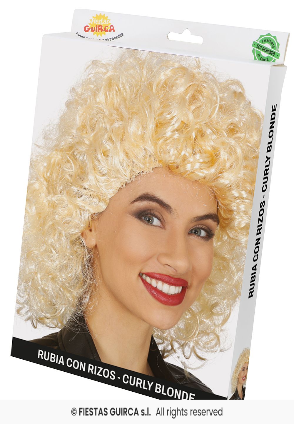Shoulder Length Blonde Curly Wig