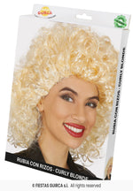 Shoulder Length Blonde Curly Wig