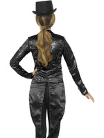 Sequin Tailcoat Jacket, Ladies, Black