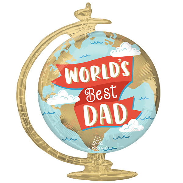 World's Best Dad Globe Supershape Balloon