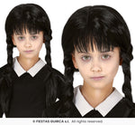 Black Braided Wig with Bows- Childs