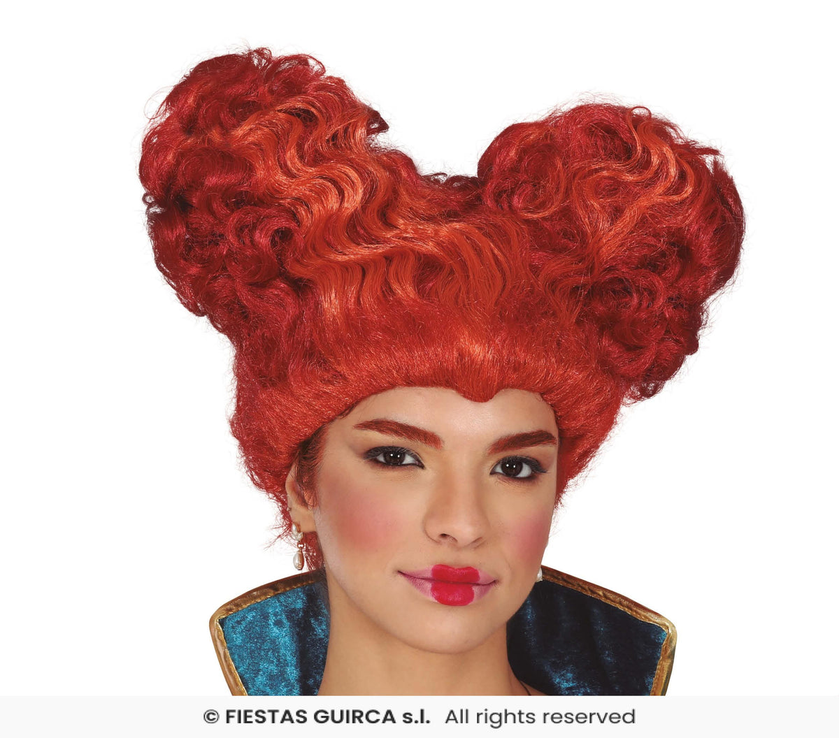 Heart Shaped Medieval Brown Curls Wig