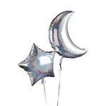 Moon 28" & Star 24" Foil Balloons 2 Pack