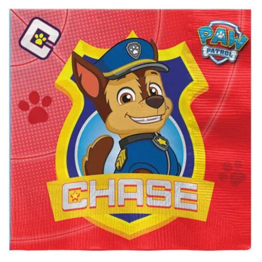 Chase & Marshall Paw Patrol Themed Napkins - 16pk