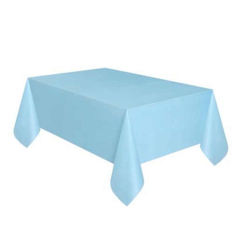 Powder Blue Rectangle Plastic Table Cover 54" x 108"