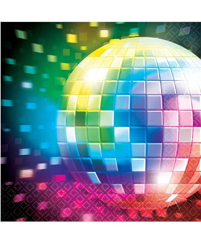 70s - 80s Disco Ball Party Napkins - 16pk